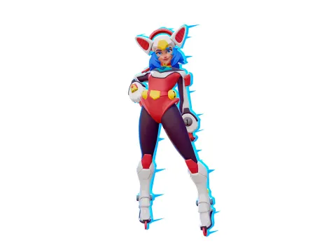 Official SpeedRunners 2 character render of ManekiNeko